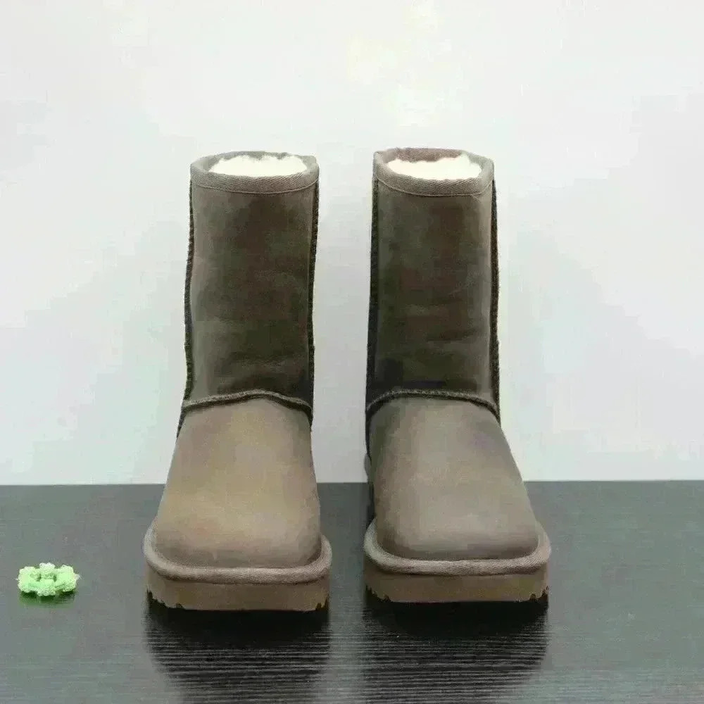 UGG Women’s Classic Brown Leather Boots - Picture 5 of 11